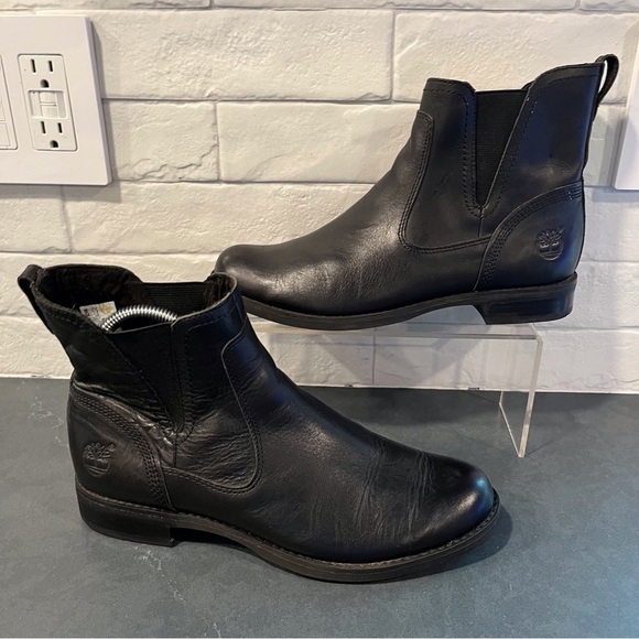 Timberland sz 8 Savin Hill Chelsea ankle black leather boots - Picture 7 of 16
